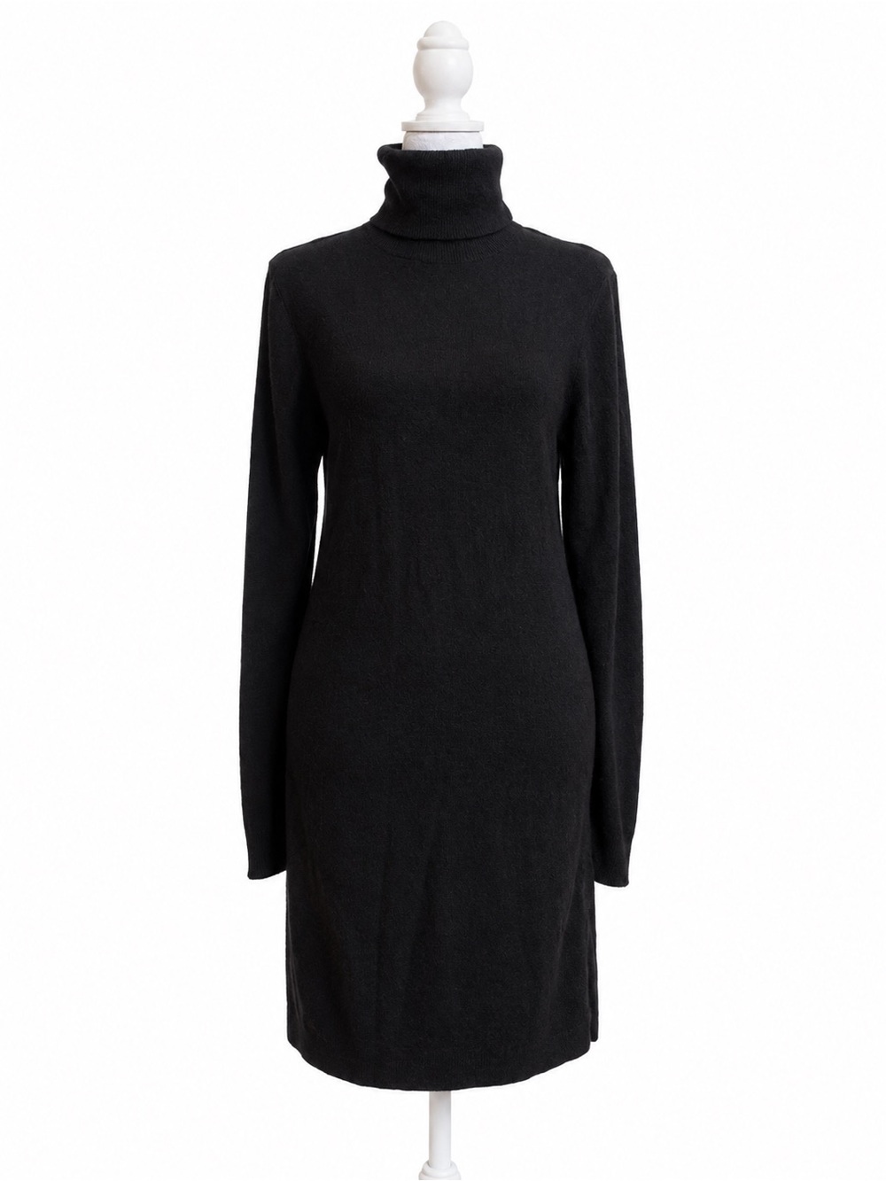 Ann Taylor LOFT Black Turtleneck Sweater Dress Angora Blend NWT M